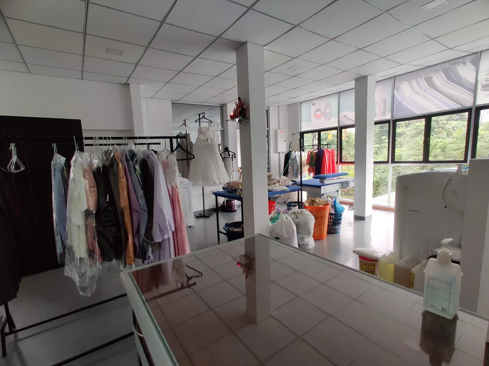 The shop floor inside Champion Laundry in Gampaha
