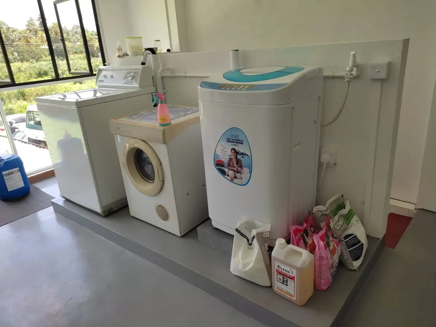 Washing machines at Champion Laundry Service, Gampaha