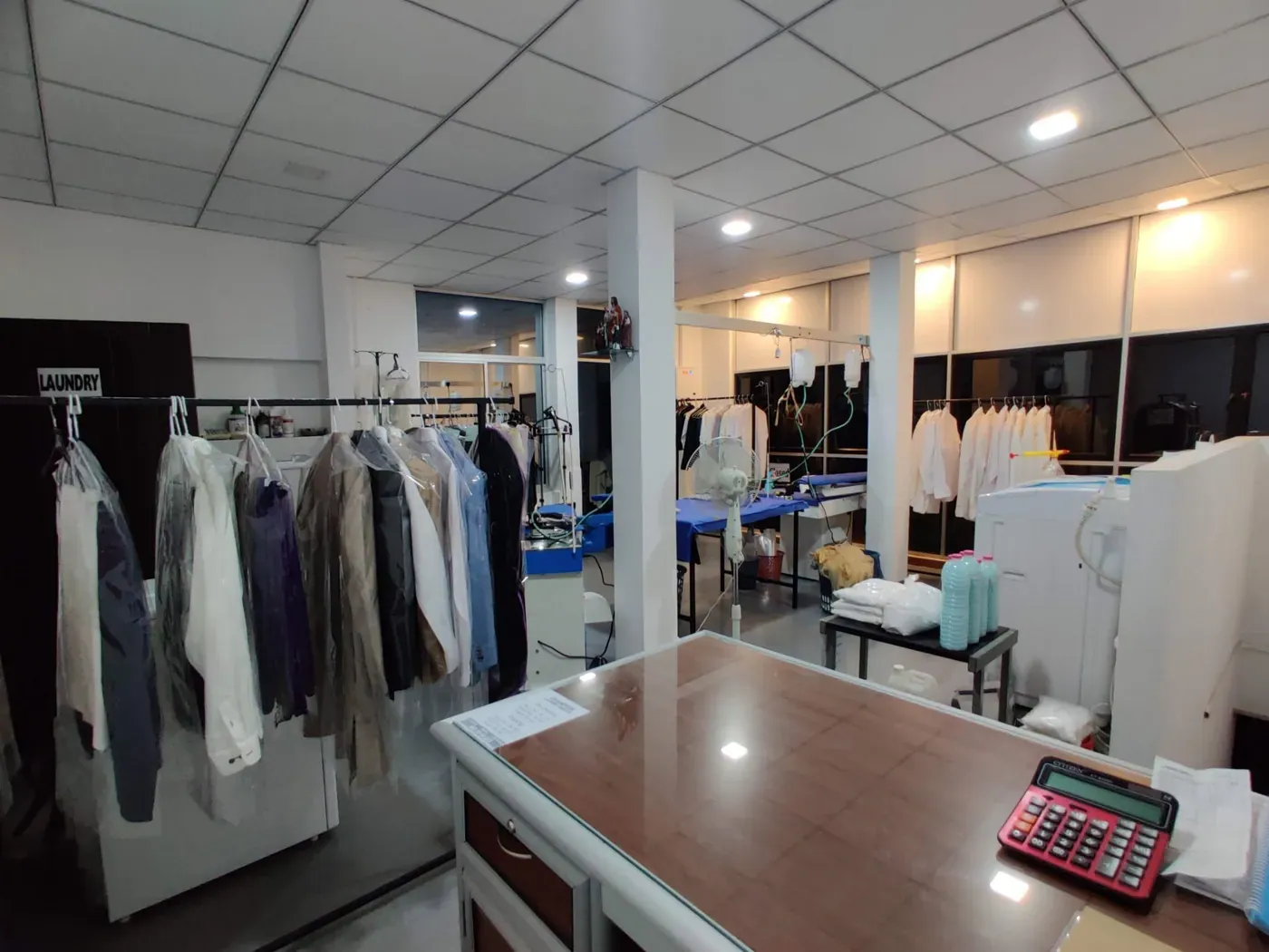 Our working laundry and workroom at Champion Laundry, Gampaha